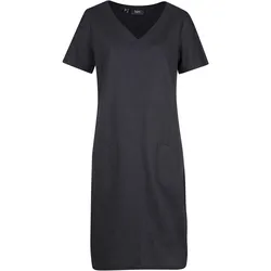bonprix Minikleid mit Leinen, schwarz, 38, Leinen