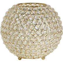 Home Affaire Windlicht Kristall Aluminium/Glas Goldfarben