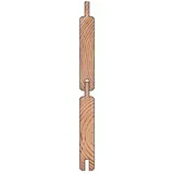 Delta Selbstbauzaun 90 x 194 cm Lärche Holz