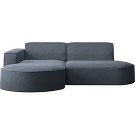Kaiser Ecksofa, Sofa L form, Couch L form MODENA L STUDIO stoff Neve Blau