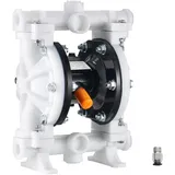 Vevor Druckluft-doppelmembranpumpe, 16,64l/min, 38,1 Mm Einlass & Auslass, Pneumatische Altöl-transferpumpe, Max. 100 Psi, Polypropylengehäuse, Luftbetrieben Für Diesel, Fett, Kerosin, Benzin