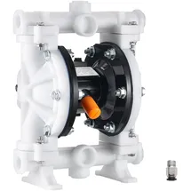 Vevor Druckluft-doppelmembranpumpe, 16,64l/min, 38,1 Mm Einlass & Auslass, Pneumatische Altöl-transferpumpe, Max. 100 Psi, Polypropylengehäuse, Luftbetrieben Für Diesel, Fett, Kerosin, Benzin