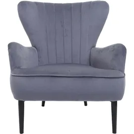 MCW Lounge-Sessel MCW-K37 Samt 280 g/m2 75 x 80 x 80 cm Grau