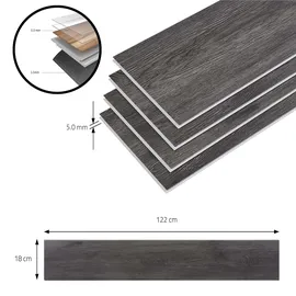 [neu.holz] SPC Klickboden Okapirg 40 Dekordielen 8,784 m2 Midnight Oak