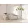 Fun Möbel Sessel Celes Premium Stoff Artico 70 x 80 x 90 cm Weiß mit Zierkissen