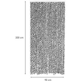 Lemodo Insektenschutz-Vorhang Türvorhang 90 x 200 cm Grau