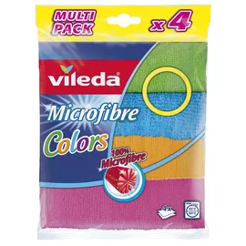 Vileda Colors MULTI PACK Mikrofasertücher 60 °C waschbar, 4 St.