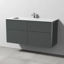 Sanipa 3way Kombination 120 cm, 4 Auszüge mit Griff-Leiste BR48243, Badmöbel,
