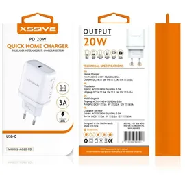 COFI 1453 PD 20W Quick Home Charger USB-C Schnell-Ladegerät weiß