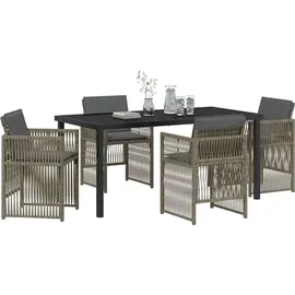 vidaXL Gartenmöbel-Set 5-tlg. Grau