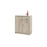 Bega Consult GmbH & Co.KG Internationale Handelsagentur Kommode mit Schubladen Eiche Sonoma Nachbildung, BxHxT 74x86x35 cm