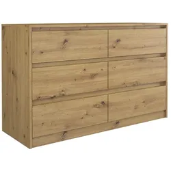 ibonto Nachtkommode Große Kommode mit 6 Schubladen Hochwertige Verarbeitung