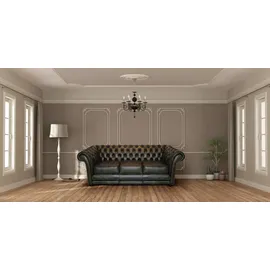 Salottini Chesterfield 3-Sitzer + 2-Sitzer + 1-Sitzer Leder  grün