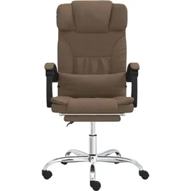 vidaXL Bürostuhl mit Massagefunktion Stoff Braun