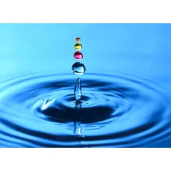 Fototapete PAPERMOON "Splash Droplets", bunt (mehrfarbig), B:3,5m L:2,6m, Vlies, Tapeten