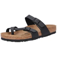 Birkenstock MAYARI BS Pantolette Bedrucktes Leder schwarz 35 EU