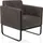 HJH Office Loungesessel Aruba Retro Kunstleder 1-Sitzer 0 x 0 x 0 cm Grau