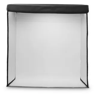 Hama Mobiles Mini-Fotostudio ToGo, faltbare Fotobox mit LED-Ringlicht, 50x50cm