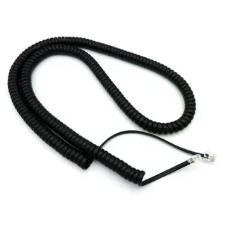 Hörerschnur Handapparateschnur Premium-Qualität 100cm schwarz NEU
