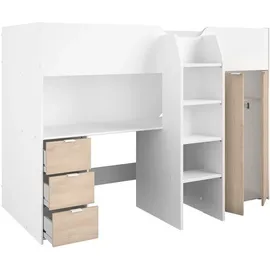 Parisot Hochbett Tom 90 x 200 cm Eiche braun