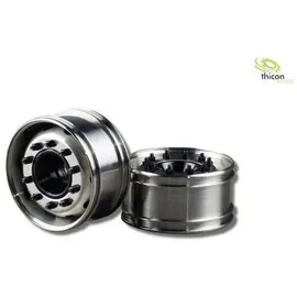 Thicon Models Felgen 1:14 Edelstahl Euro-Optik Silber