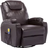Maison Exclusive - Massage-schaukelsessel Braun Kunstleder