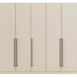 Rauch Kleiderschrank RAUCH "Drehtürenschrank Schrank Garderobe Wäscheschrank Schlafzimmer AVOLA", beige (champagner), B:226cm H:229cm T:54cm, Holzwerkstoff, Schränke, Kleiderschrank, mit hochwertigen Stangengriffen in Schwarz aus Metall MADE IN GERMANY,