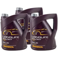 MANNOL 3X 5L 7715 Longilfe 5W-30 Motoröl API SN/CF Motorenöl
