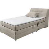 ed exciting design Boxspringbett »Toulouse«, inkl. Motor, inkl. Stauraum im Kopfteil, beige