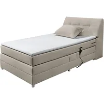 ed exciting design Boxspringbett »Toulouse«, inkl. Motor, inkl. Stauraum im Kopfteil, beige