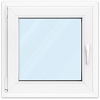 Fenster 60x60 cm, Kunststoff Profil aluplast IDEAL® 4000, Weiß, 600x600 mm, einteilig festverglast, 2-fach Verglasung, individuell konfigurieren