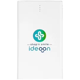 ideoon Kompakte Powerbank USB-C (4.000mAh) – Ultra-Slim Powerbank mit fest integriertem Kabel & Adapter – Mobiler Akku-Boost