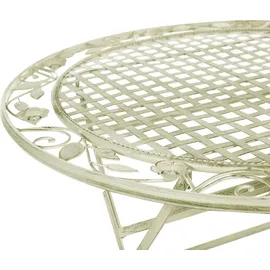 Beliani Bistroset hellgrün Metall 2er Balkon Terrasse Zusammenklappbar Garten romantisch - Grün