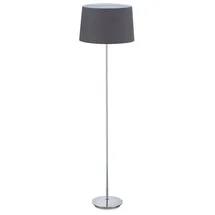 Relaxdays Stehlampe mit Stoffschirm 40x148,5x40 cm Grau/Silber