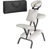 tectake® Massagestuhl aus Kunstleder - weiß