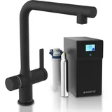 Schütte AQUASTAR PREMIUM Sprudelwasser-Spültischarmatur Schwarz