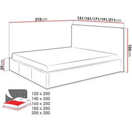 Mirjan24 Cosmo 160 x 200 cm Beige