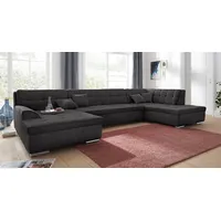 DOMO collection Wohnlandschaft DOMO COLLECTION "Aversa U-Form", braun (espresso), B:364cm H:83cm T:201cm, Luxus-Microfaser (100% Polyester);Struktur (100% Polyester);Struktur weich (100% Polyester), Sofas, Wohnlandschaft, wahlweise mit Bettfunktion, frei im Raum stellbar