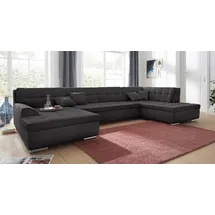 DOMO collection Wohnlandschaft DOMO COLLECTION "Aversa U-Form", braun (espresso), B:364cm H:83cm T:201cm, Luxus-Microfaser (100% Polyester);Struktur (100% Polyester);Struktur weich (100% Polyester), Sofas, Wohnlandschaft, wahlweise mit Bettfunktion, frei im Raum stellbar