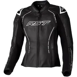 RST S1 Damen Motorrad Lederjacke, schwarz-weiss, Größe XL