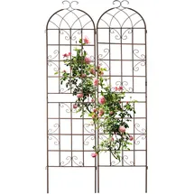 Relaxdays Rankgitter 220 x 52 x 2 cm Braun