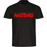 multifanshop multifanshop® Kinder T-Shirt - Augsburg - Textmarker - Druck rot