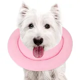 Sbayool Halskrause Hund Katzen, Verstellbares Weiches Und Komfortables Halskrausen Für Hunde, Leckschutz Hund Für Verhindern Sie, DASS Katzen Und Hunde Wunden Nach Der Operation Lecken,Rosa,S
