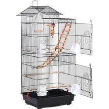 Yaheetech Vogelkäfig Wellensittich 99 x 46 x 35,5 cm schwarz