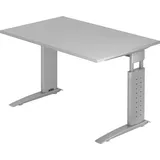 Hammerbacher Schreibtisch VUS12/5 lichtgrau/silber
