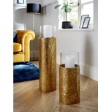 Home Affaire Windlicht (1 St.), Bodenwindlicht, aus Metall, mit Glaseinsatz, ideal für Stumpenkerzen
