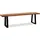 FineBuy Sitzbank Akazie Braun 140 x 40 x 45,5 cm