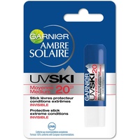 Garnier Ambre Solaire UV Ski Lippenstift, unsichtbar, extreme Bedingungen LSF 20, 2 Stück