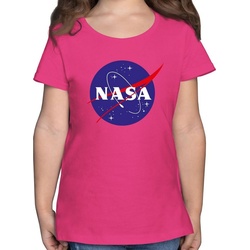 Shirtracer T-Shirt Nasa Meatball Logo Kinderkleidung und Co rosa 104 (3/4 Jahre)