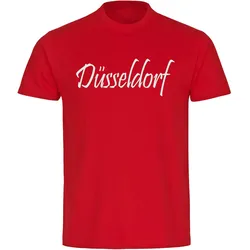 multifanshop Kinder T-Shirt - Düsseldorf - Schriftzug - Druck weiß - Kind